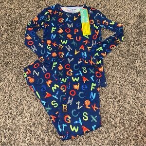 Babee reshinee Kids 5-6 Alphabet Pajama Set - Blue